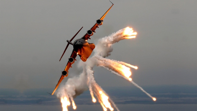 1080P, performance, motion, sky, mode of transportation, jet, mid-air, orange, on the move, vapor trail, aerobatics, people, smoke - physical structure