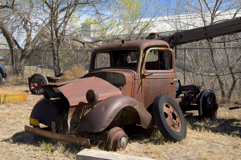 commercial vehicle, plant, single, Vehicle, wheel, vintage, old, run-down, metal, north america, land, no people, land Vehicle, abandoned, Traffic, auto