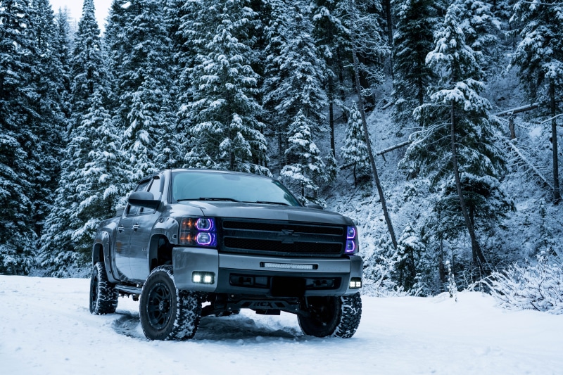 suv, landscape, silverado, pickup, white color, driving, chevrolet, mode of transportation, snowing, off-Road Vehicle, white, weather, frost, covering