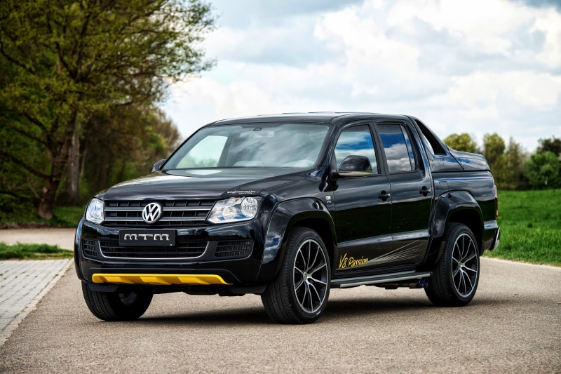 no people, stationary, 2014, outdoors, Volkswagen, cab, crew, sign, truck, Amarok, day, plant, travel, sky, Passion, car, city, tree, 4K, transportation