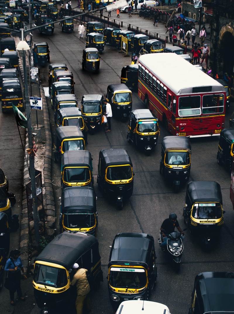 4K, china - East Asia, dslr, phone, asia, bombay, bangkok, street, background, crowded, driving, public Transportation, city Street, motion, rickshaw