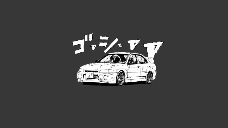Mitsubishi Lancer Evo V, 4K, Initial D
