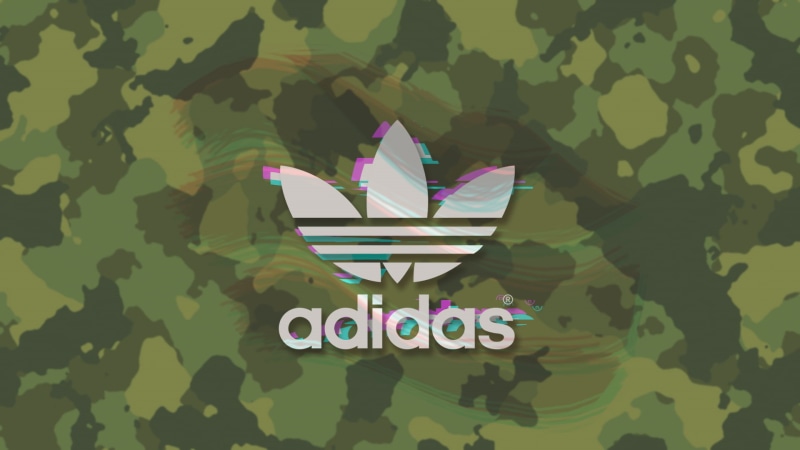 1080P, Adidas, chromatic aberration, camouflage