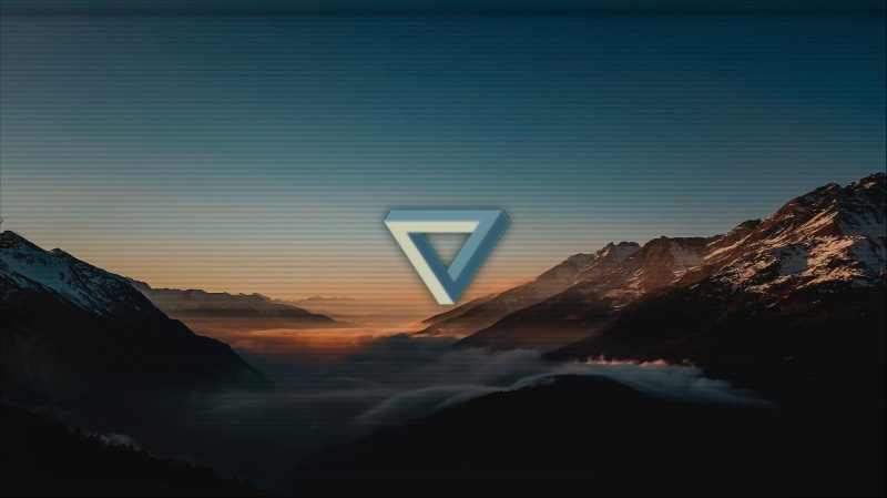 clouds, sunrise, landscape, 1080P, Penrose triangle, chromatic aberration, vaporwave, orange sky, mountains, CRT