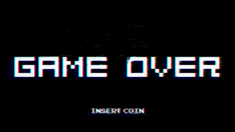 1080P, Simple, Arcade, Chromatic Aberration, Typography, video games, GAME OVER