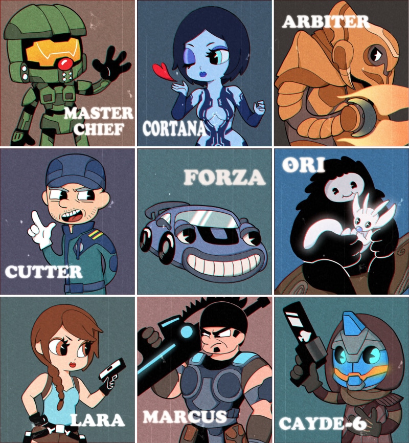Lara Croft, Cuphead (Video Game), video games, Halo, Gears Of War, Ori, Chromatic Aberration, Cuphead, Forza, 2K