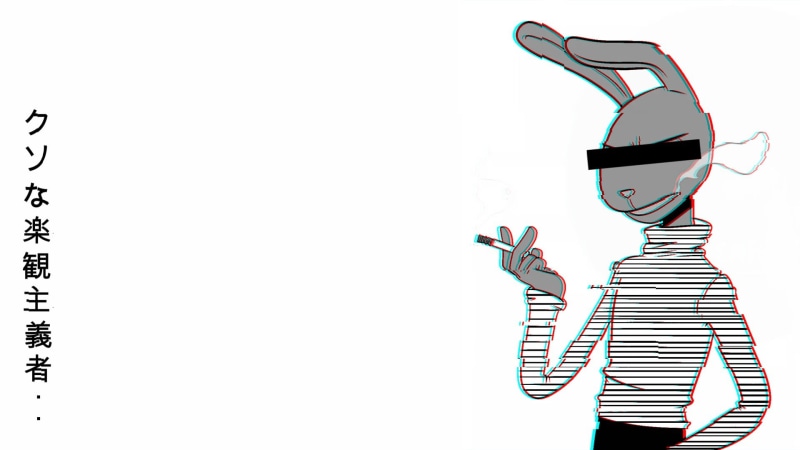 glitch Art, Simple Background, Chromatic Aberration, smoking, 1080P