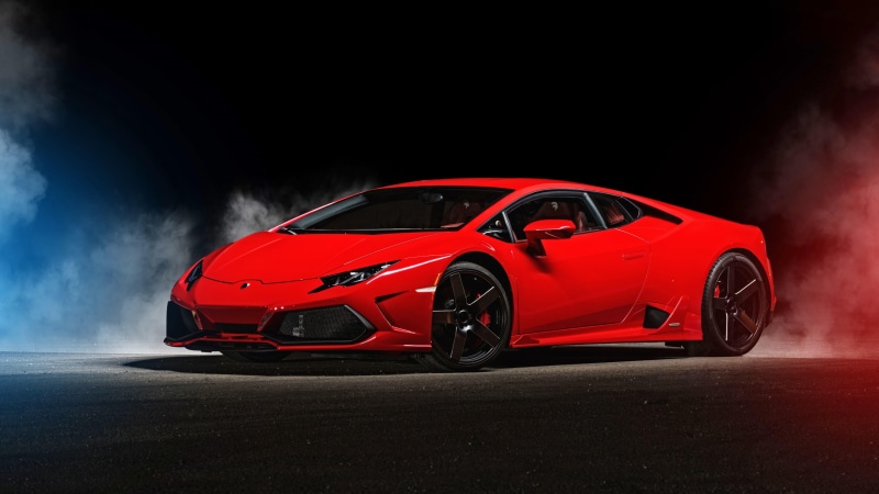 racer, huracan, lambocars, custom, 4K, lamborghini, black, cars, red
