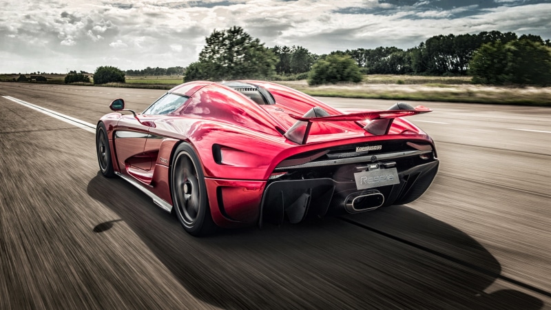 nature, track and field, luxury, koenigsegg regera 4k full hd image, sport, people, sports race, motor vehicle, wheel, professional sport, car, cloud - sky