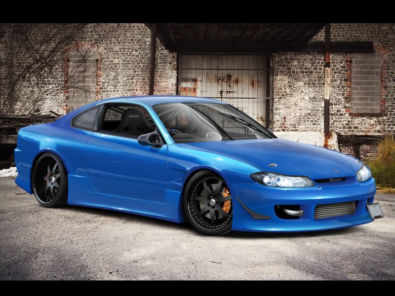 parking, luxury, blue cars, blue, no people, garage, car, S15, building exterior, built structure, day, coupe, street, retro styled, mode of transportation