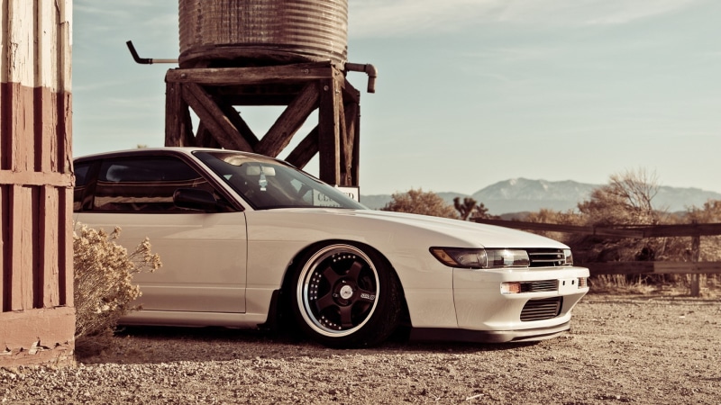 S13, 1080P, Nissan, Stance, Silvia, vehicle, Nissan Silvia S13, white cars, car
