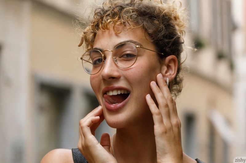 Sylvia Belotti, glasses, zishy, 1080P, face, Italy