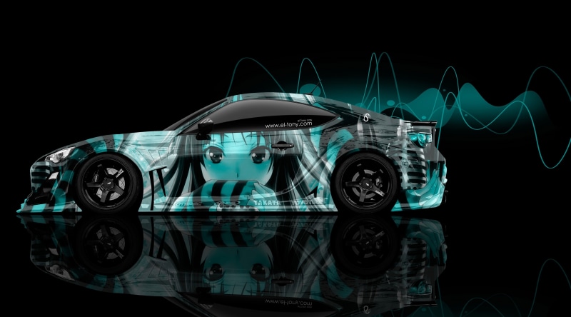 turquoise colored, car, indoors, night, motor vehicle, black background, Aero, jdm, transportation, number, travel, toyota, shape, air vehicle, tuning