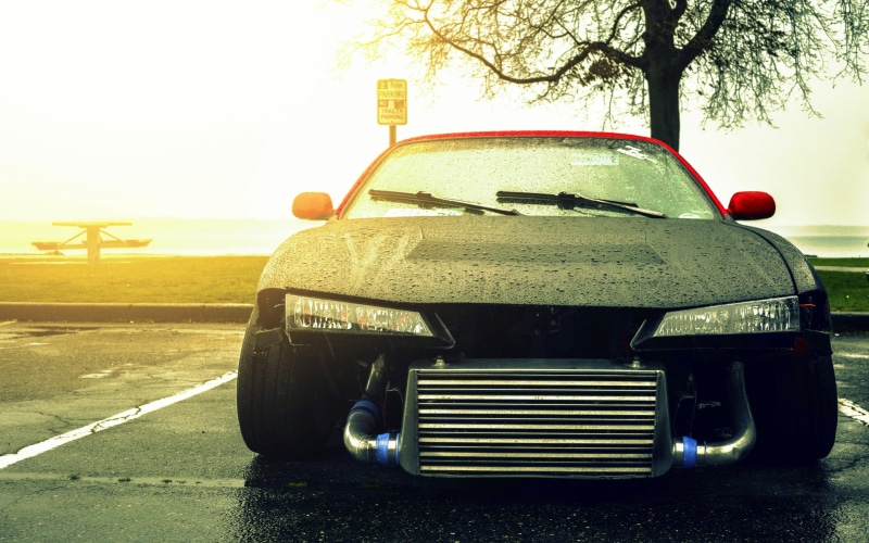 black, Nissan, drift car, 2K, Silvia, s, front, S14, sedan