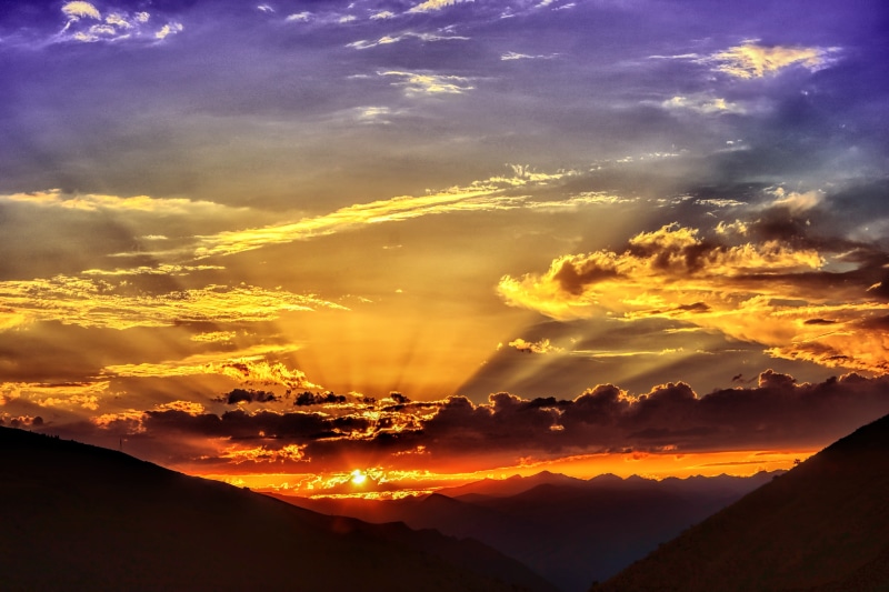 environment, mountain range, high, solar, color, sunny day, light, cloud, mountain, hour, behind the clouds, sky, slope, no people, cloudscape, black sea