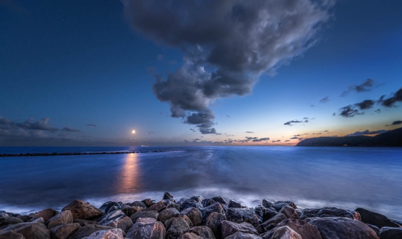 High Dynamic Range, Mölle, Sweden, near, SE, coastline, Front, Jacob, Landscape, Long, Moon Light, pixels, Long exposure, HDR, Kullen, gray rock, Surf