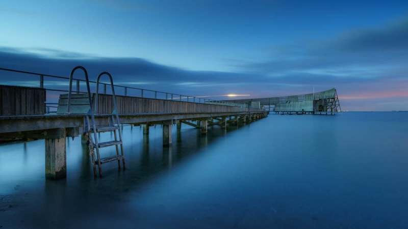 DK, Copenhagen, Kastrup, bride, Jacob, pixels, Capital Region of Denmark, Clouds, Water, pier, wooden, City  Pier, Country, sea, golden hour, nature, Jetty