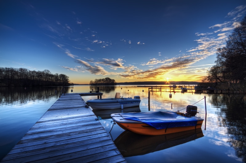 spectacular, peaceful, brown, orange, malaren, water, boat, pier, perspective, sunrise  sunset, sunrise - Dawn, sky, baltic, white motor, scenics, dock