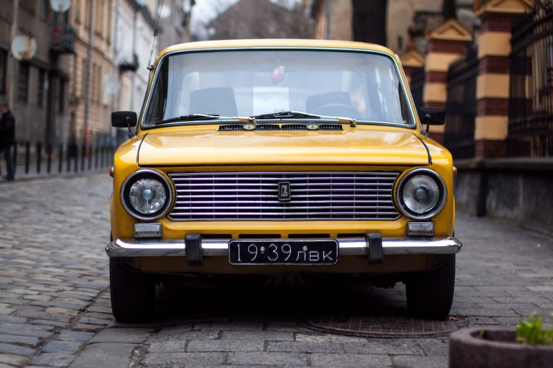 city Life, obsolete, taxi, mode of transportation, architecture, text, outdoors, motor vehicle, automobile, park, stationary, classic, Tofas, chrome, day
