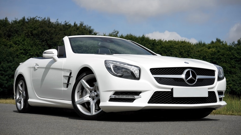 auto, 5K, day, land vehicle, sport, benz, stationary, automotive, speed, silver colored, car, plant, chrome, transport, motor, style, alloy wheels, headlight