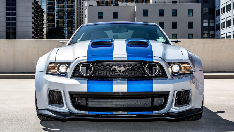 land vehicle, outdoors, classic car, street, ford, luxury, architecture, blue, rim, chrome, 4K, shelby mustang, ford mustang gt, parking, ford mustang