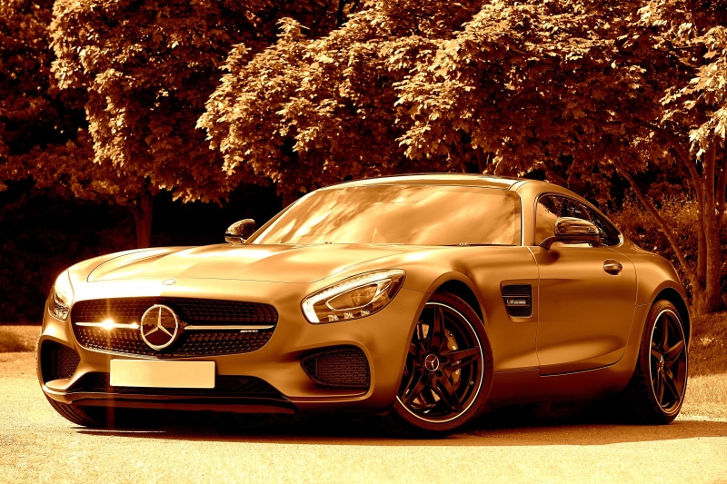 tire, performance, amg gts, sepia, metallic, coupe, motor, power, tree, race, outdoors, yellow, style, sport, expensive, vintage car, modern, elegant, auto