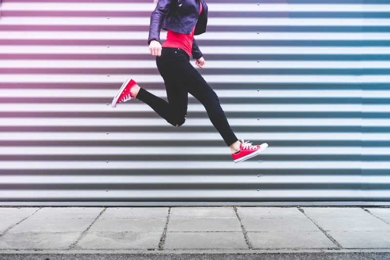architecture, jogging, staircase, lifestyles, happy, side view, chinese Ethnicity, Front, colorful, females, only women, woman, urban Scene, people, Happy Woman