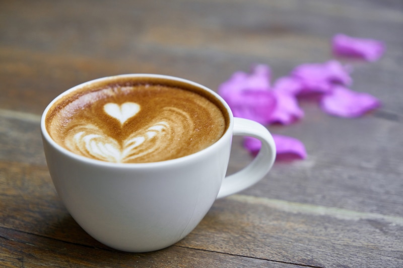 positive emotion, cup, beverage, coffee, hot drink, drink, backgrounds, photography, white, ceramic, plant, spring, caffeine, table, saucer, no people