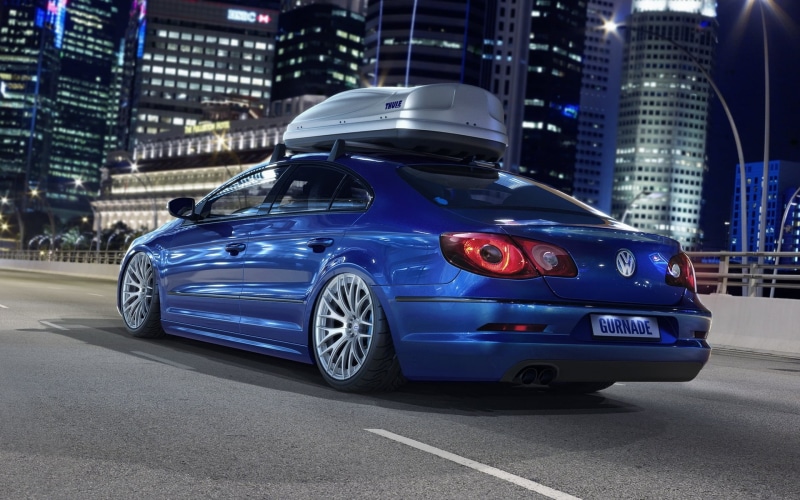 building exterior, luxury, night, office building exterior, machine, mode of transportation, transportation, deep blue, city, Volkswagen, travel, on the move