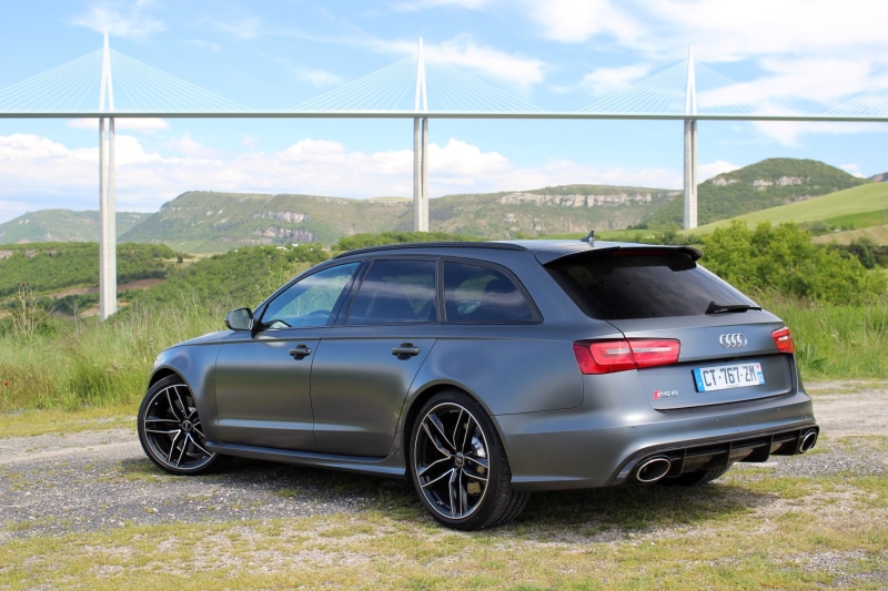 Audi RS6, landscape, tree, nature, 2K, mountain, outdoors, Quattro ...