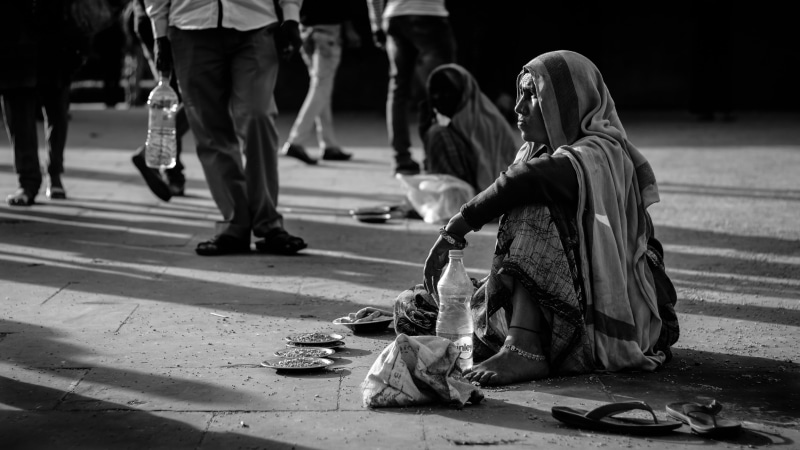 crisis, clothing, human, poverty, only men, hopelessness, real people, government, woman, people, women, white, beg, social issues, sadness, lifestyles