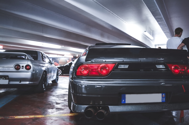 parking effia lille opéra, lille, r32, transportation, france, gtr, s13, incidental people, automobile industry, parking lot, stationary, 5K, standing