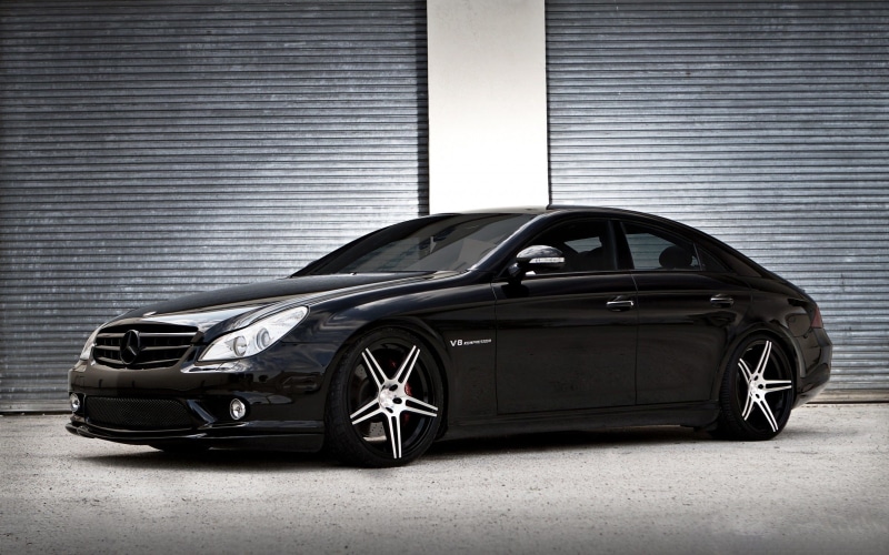 sedan, garage, mercedes, no people, silver colored, stationary, sports car, motor vehicle, architecture, wall - building feature, 2K, luxury, brick wall