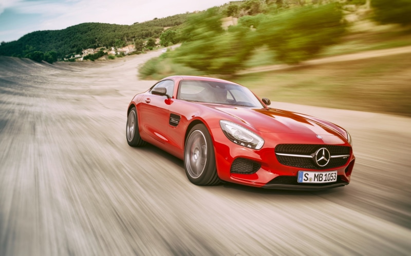 Mercedes-Benz, road, 1080P, red cars, Mercedes-AMG GT, motion blur, car, Mercedes-AMG