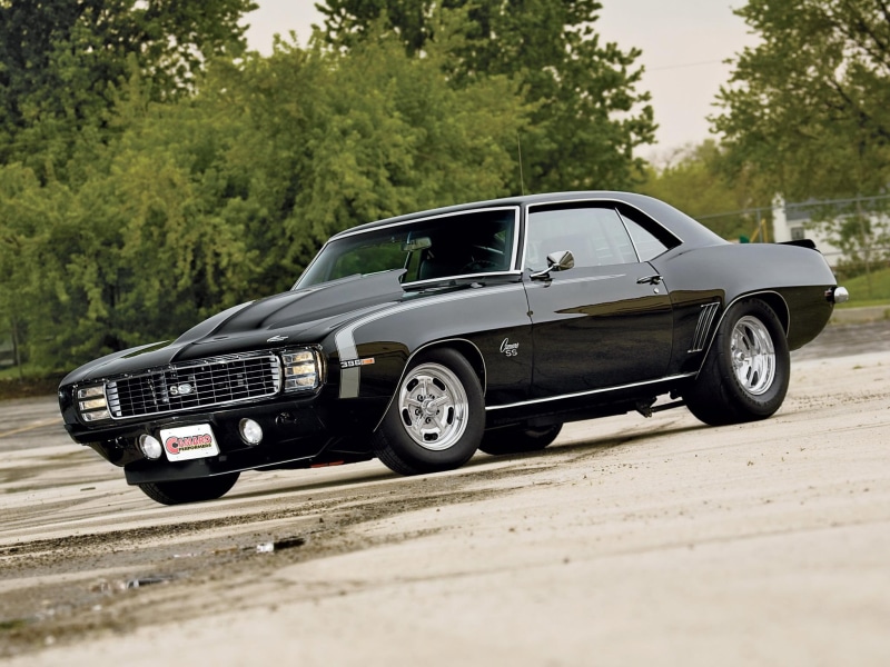 black, chevy, custom, 1080P, classic, muscle, chevrolet, cars, camaro