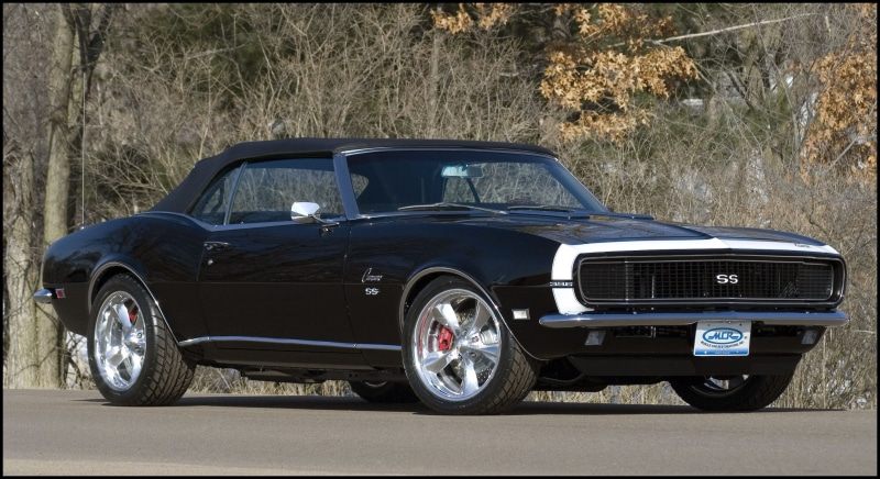 muscle cars, Chevrolet, coupe, land vehicle, street, transportation, headlight, no people, metal, motor vehicle, vehicle, retro styled, black cars, road