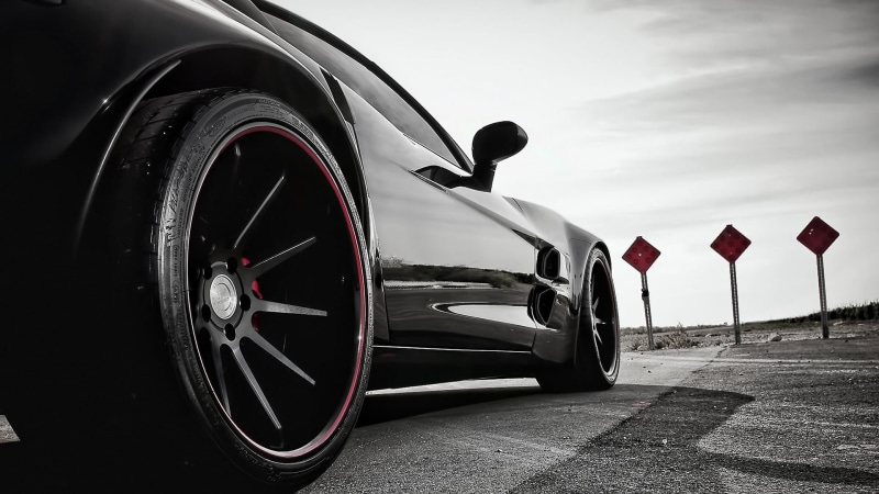 luxury, coupe, rims, tire, mode of transportation, vintage car, motor vehicle, cloud - sky, travel, outdoors, black, transportation, spoke, wheel, road