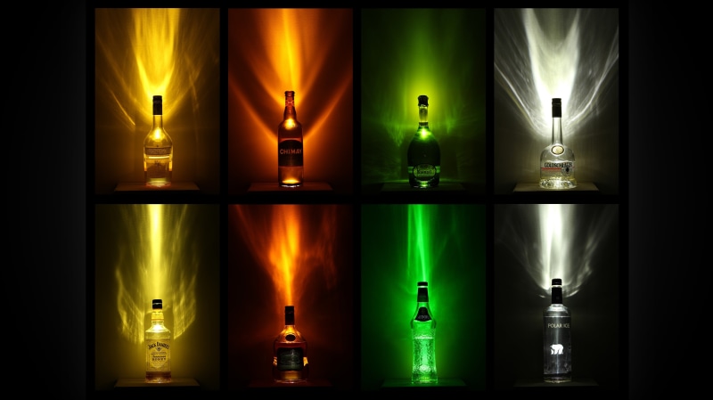 bar, colorful, decoration, green color, glowing, colors, multi colored, Scotch, yellow, assorted, electric light, lighting equipment, led, 4K, illuminated