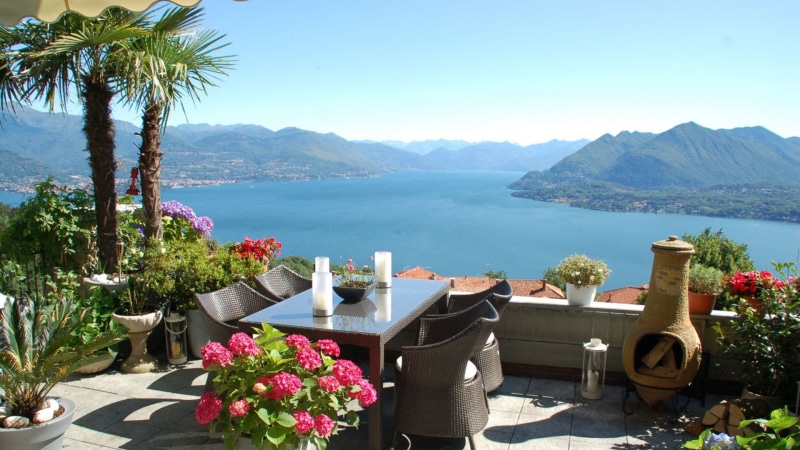 architecture, Lake, table, mountain range, water, luxury, Mountain, flower, nature, Balcony, View, swimming pool, Stresa, day, sea, tranquility, scenics - nature