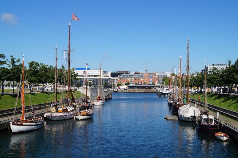 sailboat, built structure, sea, water, transportation, tourism, travel, harbor for pleasure boats, marina, no one, 2K, schleswig-holstein, kai-city, deutschland