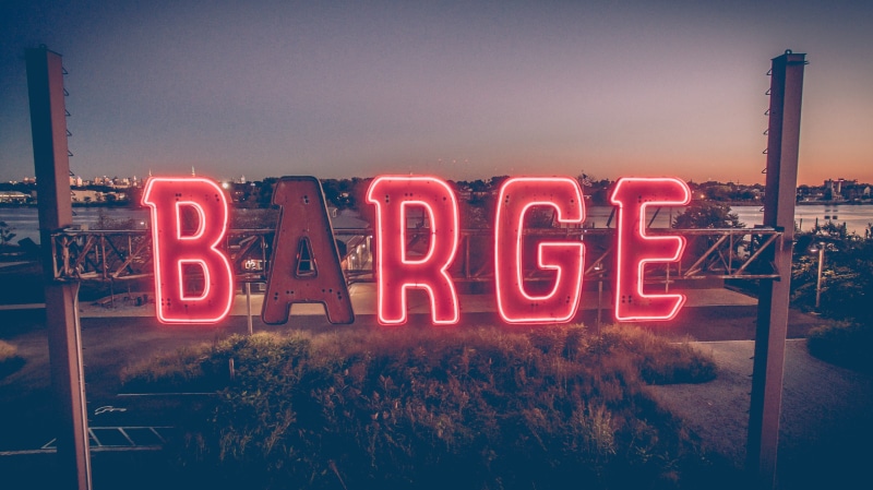 view, lighted, winter, font, single word, nature, neon, sign, grass, architecture, city, 4K, dark, barge, street, red, open sign, metal, building exterior