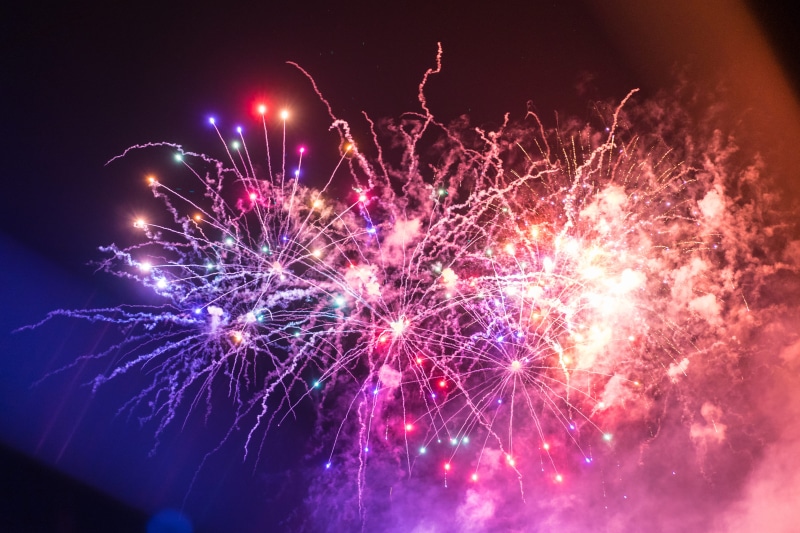 glowing, event, new years eve, july, multi Colored, night, illuminated, bright, new year, 4th of July, silvester, red, motion, blue, backgrounds, independence day