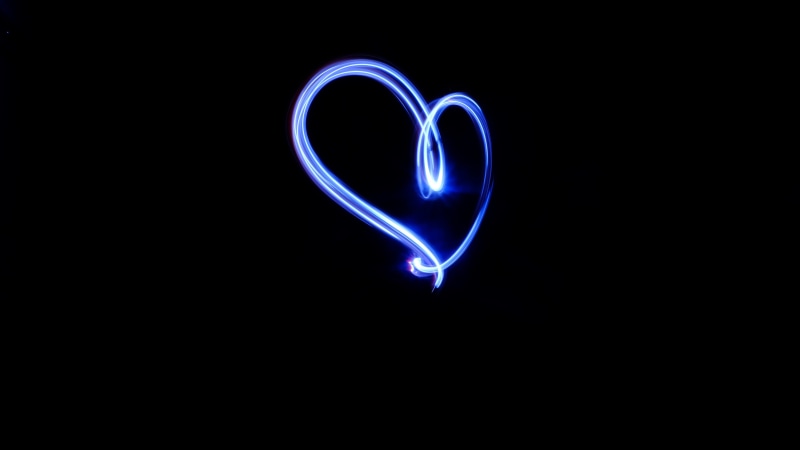 text, night, illuminated, studio shot, blue heart, glowing, close-up, light, black background, no people, led, neon, day, astronomy, lighting equipment
