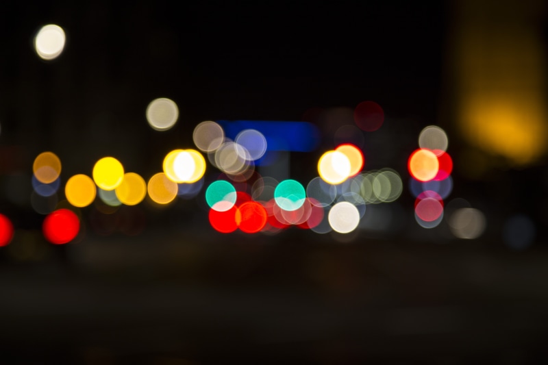 light, 5K, blur, projection, nightlife, circle, vehicle light, electric light, pattern, no people, dusk, illuminated, focus, lighting equipment, glowing