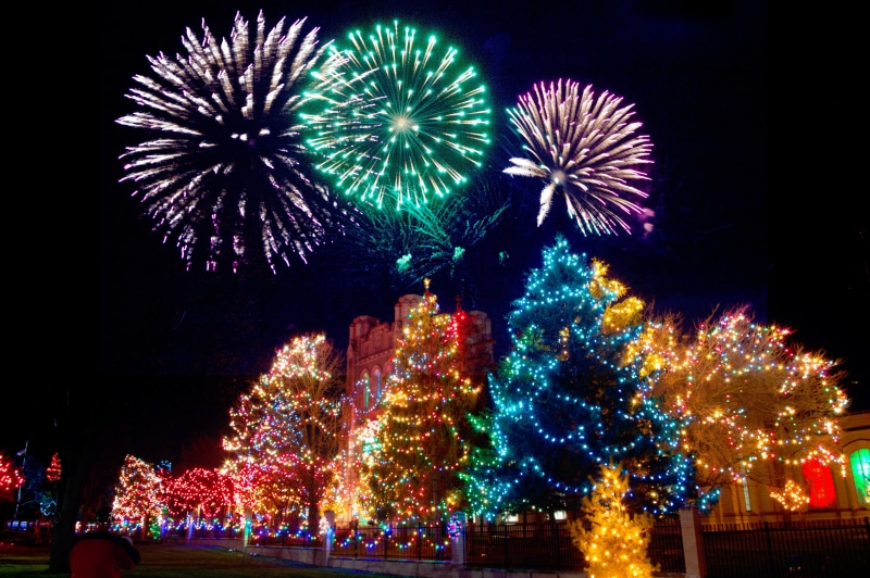 christmas, festive, fire - Natural Phenomenon, fireworks, holiday lights, lighted, daytime, arts culture and entertainment, built structure, holiday background