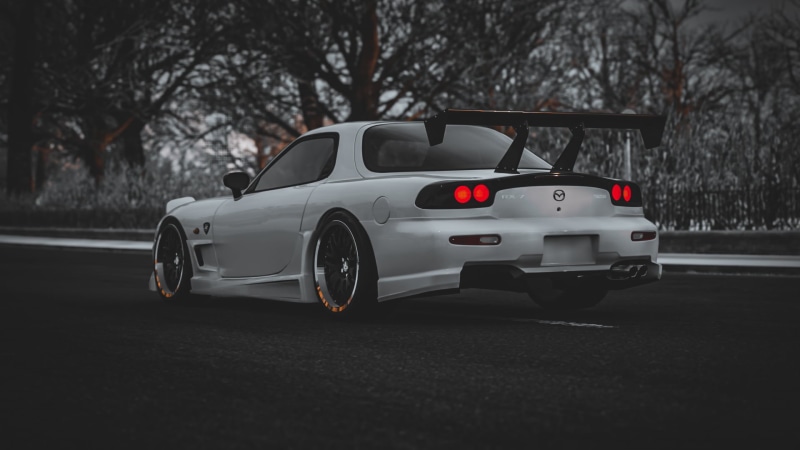 car, Forza Horizon 4, Mazda, vehicle, Rx-7, JDM, Mazda RX-7, video games, Forza, 1080P