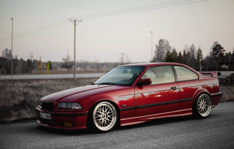 parking Lot, outdoors, bumper, Stance, power, nature, luxury, sport, front View, transportation, technology, reflection, shiny, E36, ontario - Canada, new