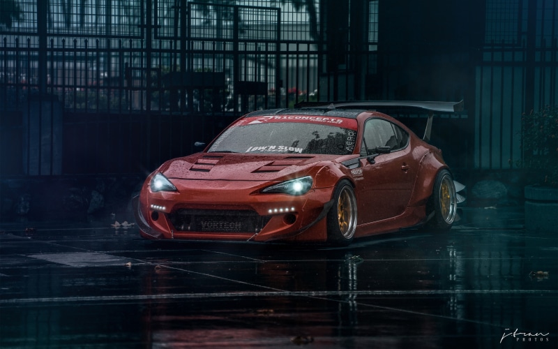 Subaru BRZ, land vehicle, no people, outdoors, mode of transportation, transportation, motor vehicle, ruined, building exterior, architecture, street, retro styled