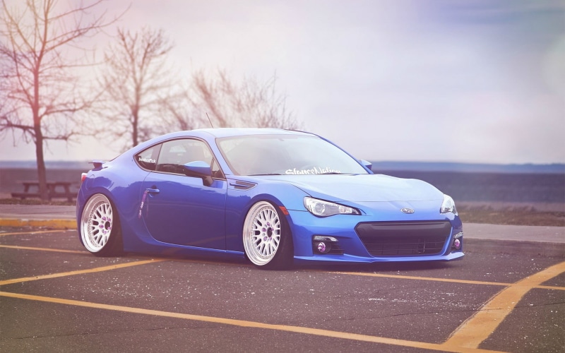 nature, blue cars, blue, road marking, transportation, outdoors, retro styled, road, Subaru BRZ, city, car, sports car, luxury, tree, 1080P, Hellaflush