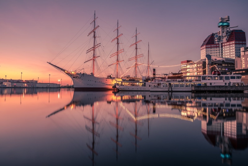 lights, Gothenburg, 1080P, Sweden, the evening